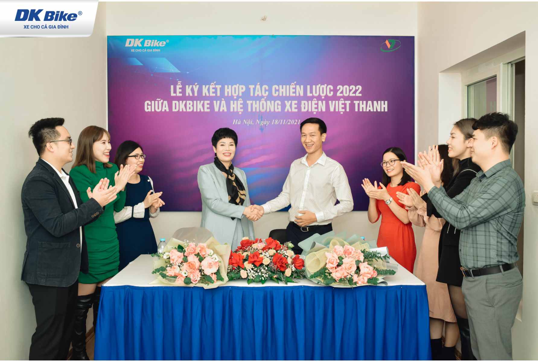 lễ ký kết hợp tác chiến lược Xe điện Việt Thanh - Xe điện DKBike
